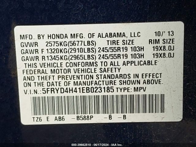 Photo 8 VIN: 5FRYD4H41EB023185 - ACURA MDX 