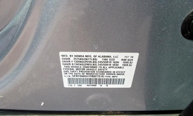 Photo 9 VIN: 5FRYD4H41FB021518 - ACURA MDX 