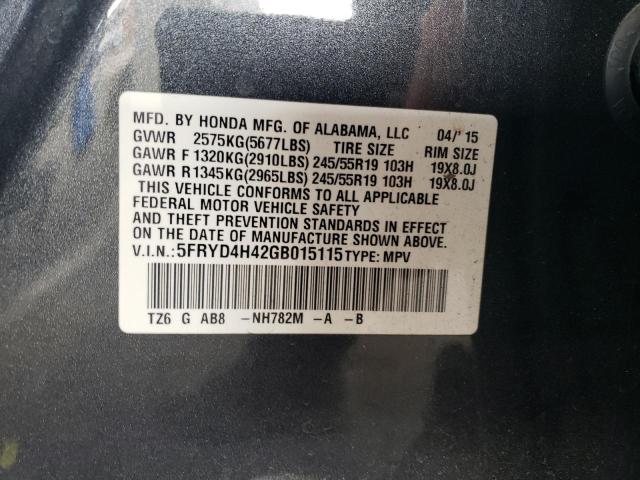 Photo 12 VIN: 5FRYD4H42GB015115 - ACURA MDX TECHNO 