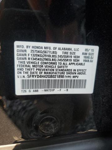 Photo 12 VIN: 5FRYD4H42GB021898 - ACURA MDX TECHNO 