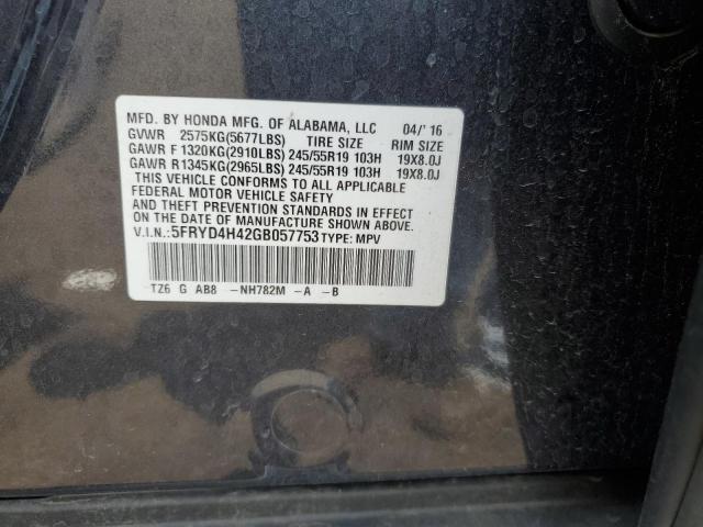 Photo 12 VIN: 5FRYD4H42GB057753 - ACURA MDX TECHNO 