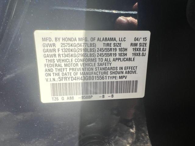 Photo 9 VIN: 5FRYD4H43GB015561 - ACURA MDX 