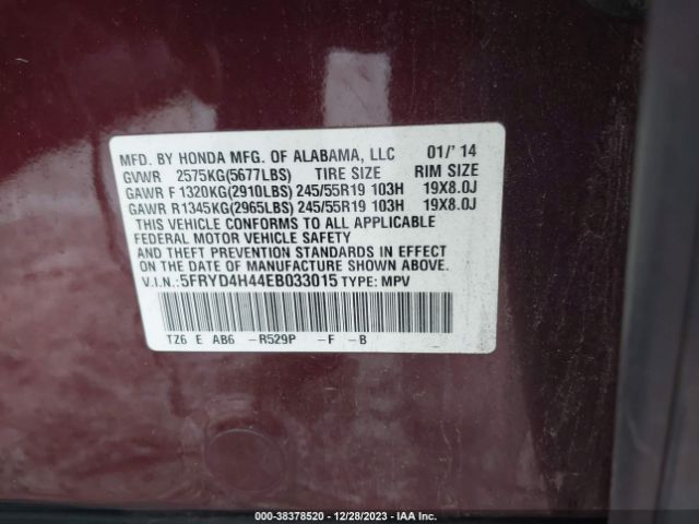 Photo 8 VIN: 5FRYD4H44EB033015 - ACURA MDX 