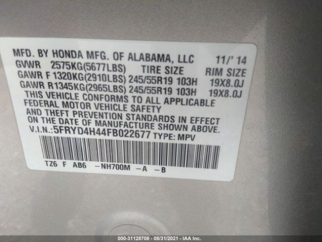 Photo 8 VIN: 5FRYD4H44FB022677 - ACURA MDX 