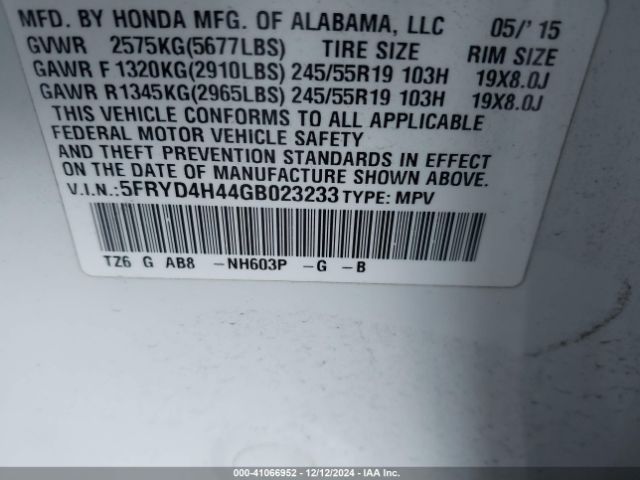 Photo 8 VIN: 5FRYD4H44GB023233 - ACURA MDX 