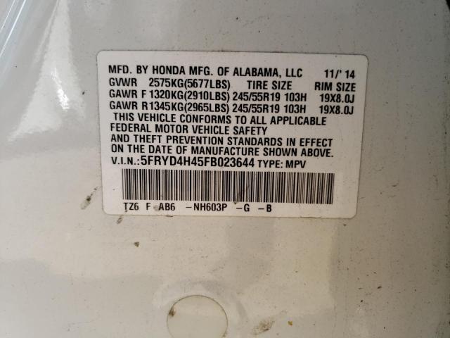 Photo 12 VIN: 5FRYD4H45FB023644 - ACURA MDX 