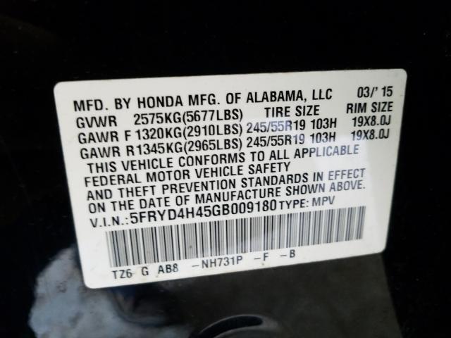 Photo 9 VIN: 5FRYD4H45GB009180 - ACURA MDX TECHNO 