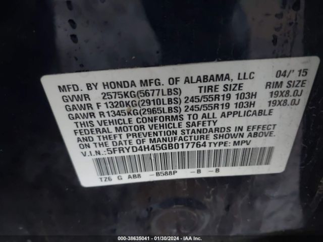 Photo 8 VIN: 5FRYD4H45GB017764 - ACURA MDX 