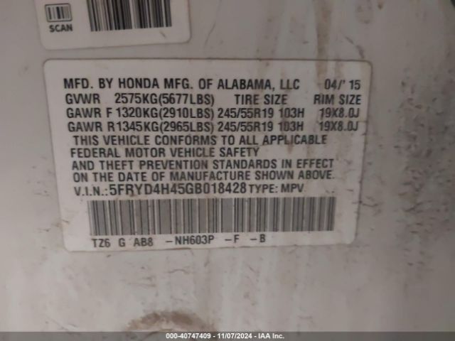 Photo 8 VIN: 5FRYD4H45GB018428 - ACURA MDX 