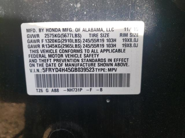 Photo 11 VIN: 5FRYD4H45GB039523 - ACURA MDX 