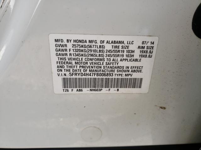 Photo 9 VIN: 5FRYD4H47FB006893 - ACURA MDX 