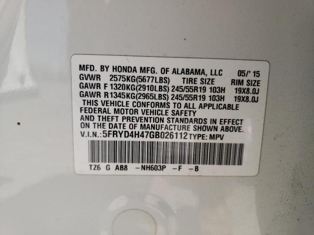 Photo 12 VIN: 5FRYD4H47GB026112 - ACURA MDX 