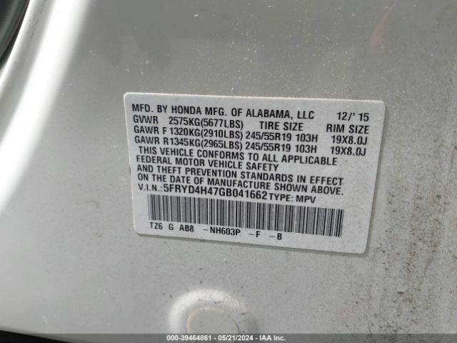 Photo 8 VIN: 5FRYD4H47GB041662 - ACURA MDX 