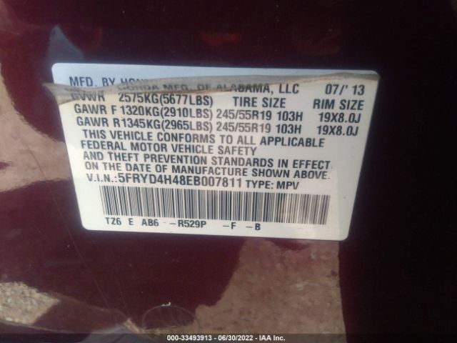 Photo 8 VIN: 5FRYD4H48EB007811 - ACURA MDX 