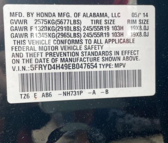 Photo 9 VIN: 5FRYD4H49EB047654 - ACURA MDX TECHNO 