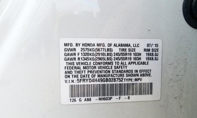 Photo 9 VIN: 5FRYD4H49GB028752 - ACURA MDX 