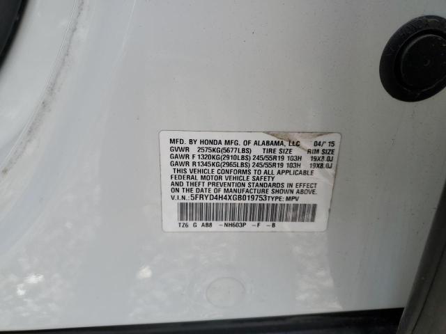 Photo 12 VIN: 5FRYD4H4XGB019753 - ACURA MDX TECHNO 