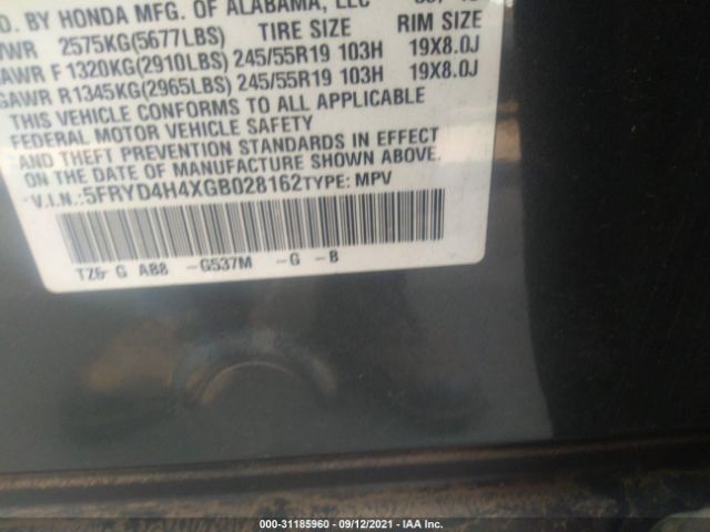 Photo 8 VIN: 5FRYD4H4XGB028162 - ACURA MDX 