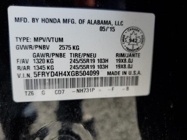 Photo 13 VIN: 5FRYD4H4XGB504099 - ACURA MDX 