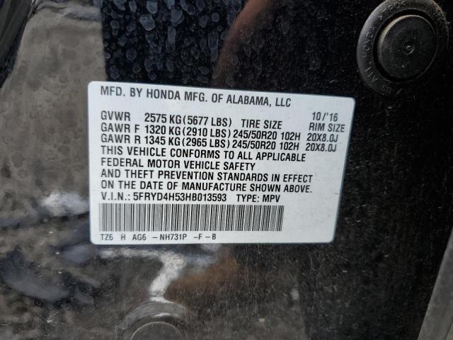 Photo 12 VIN: 5FRYD4H53HB013593 - ACURA MDX 