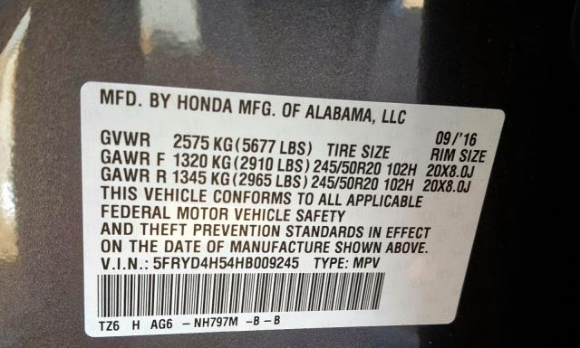 Photo 9 VIN: 5FRYD4H54HB009245 - ACURA MDX 