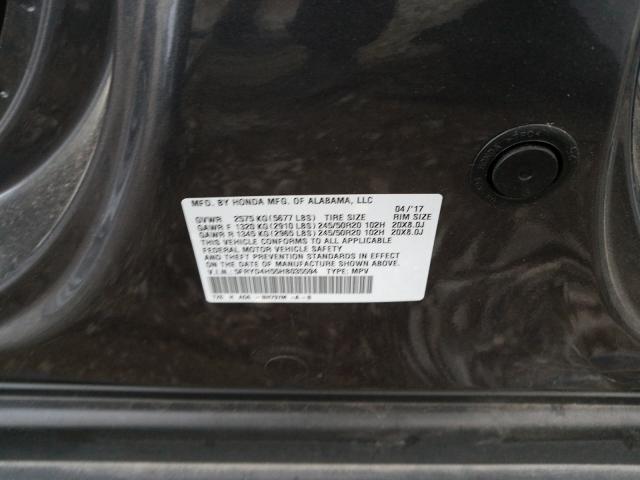 Photo 9 VIN: 5FRYD4H55HB035594 - ACURA MDX TECHNO 