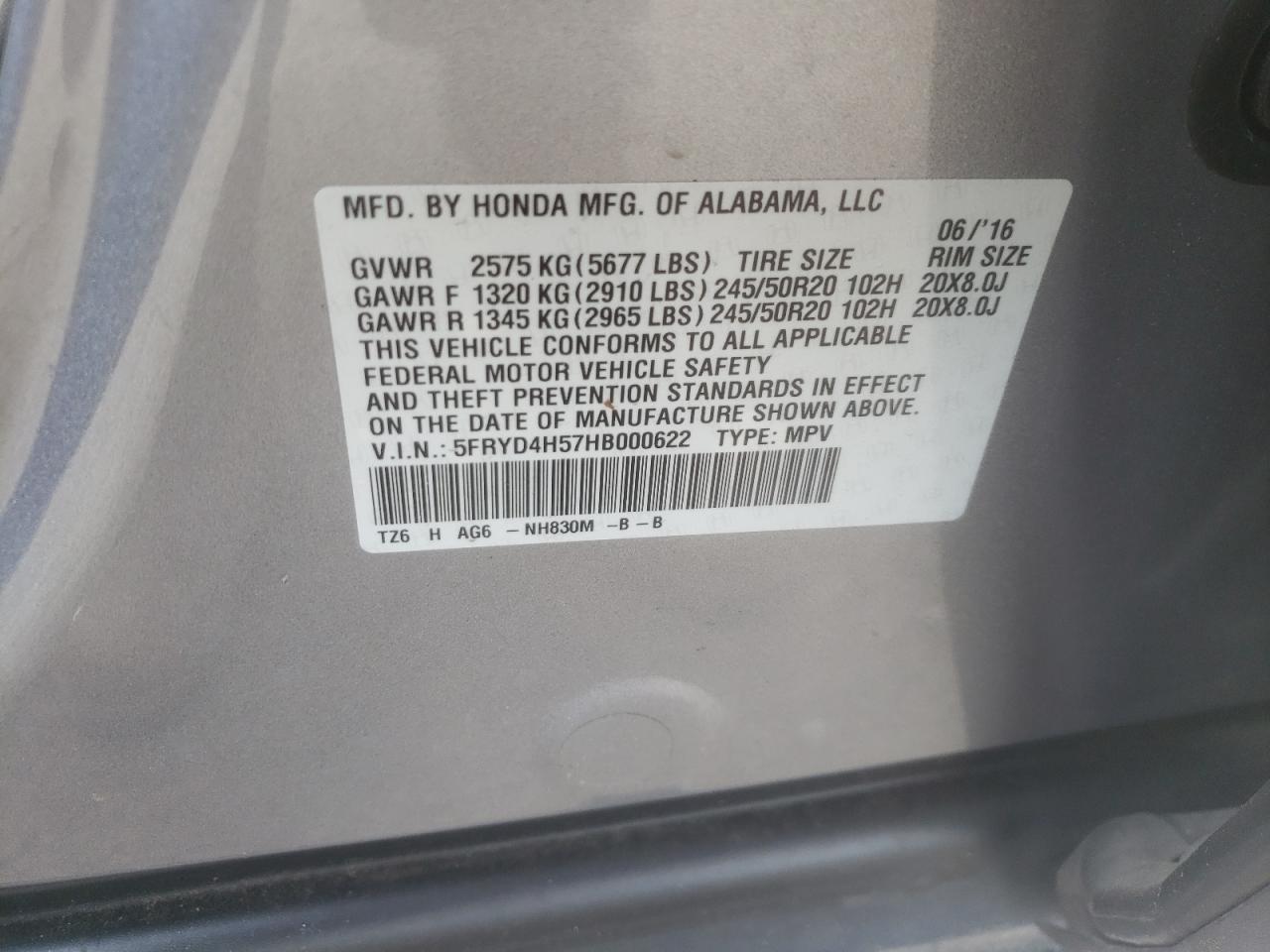 Photo 12 VIN: 5FRYD4H57HB000622 - ACURA MDX 