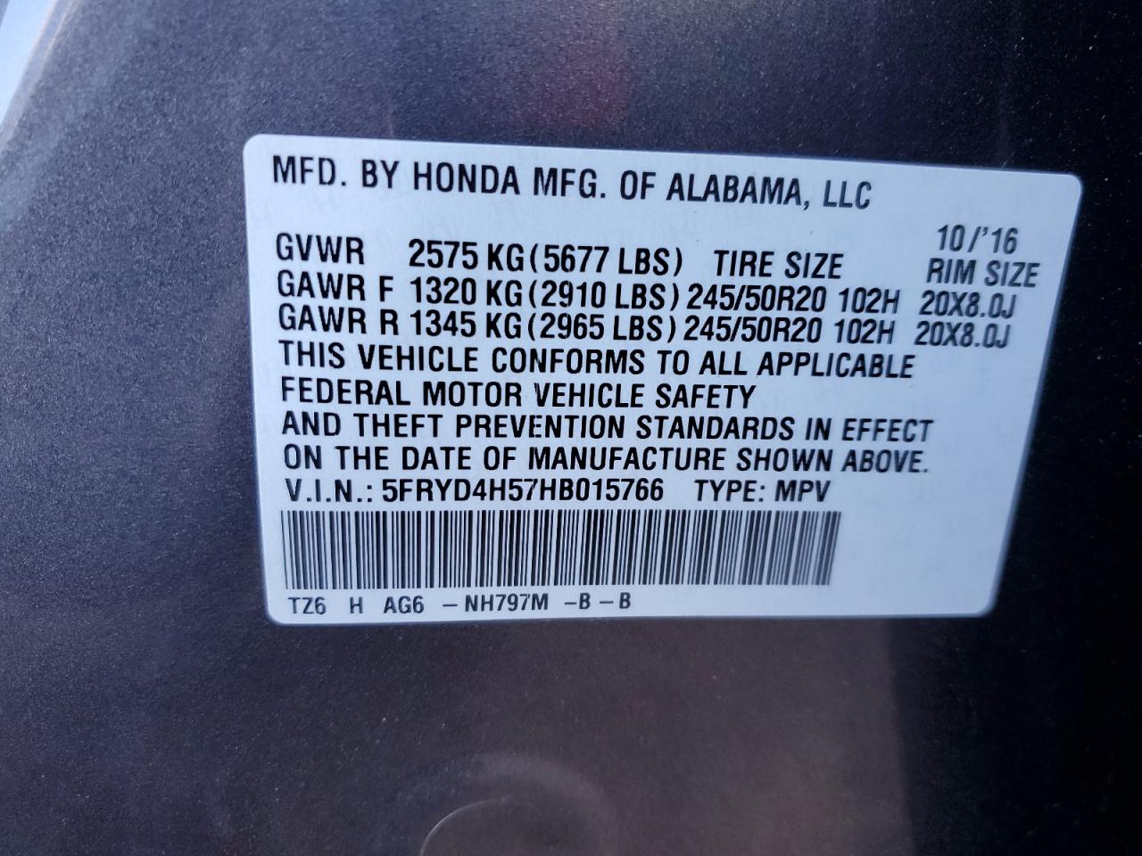 Photo 11 VIN: 5FRYD4H57HB015766 - ACURA MDX 