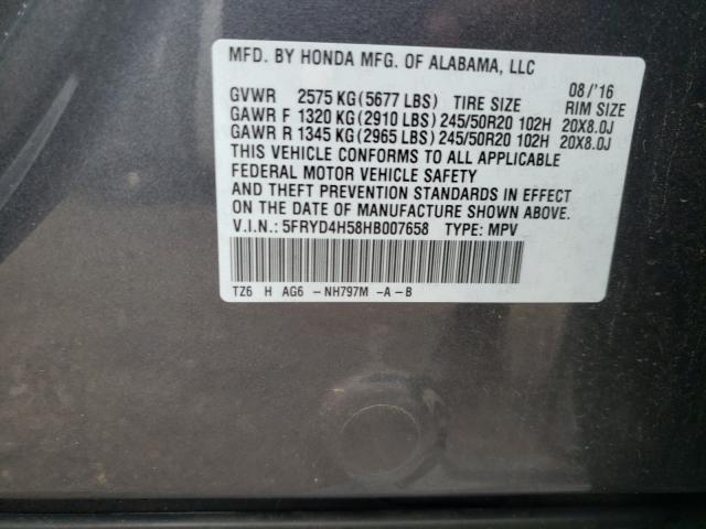 Photo 9 VIN: 5FRYD4H58HB007658 - ACURA MDX TECHNO 