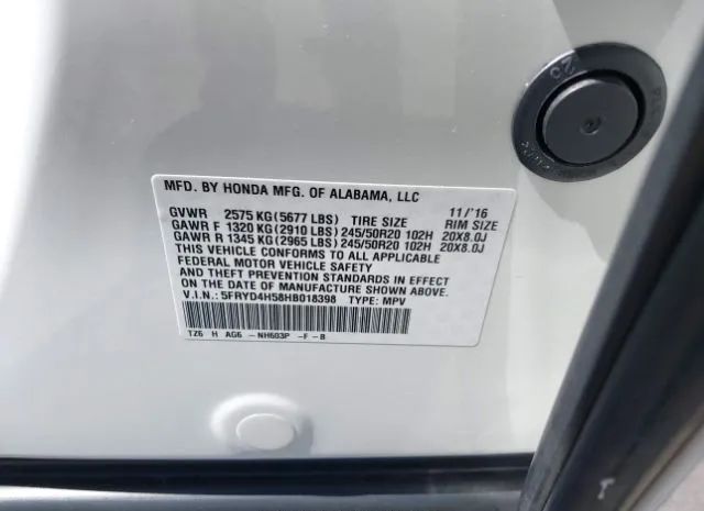 Photo 8 VIN: 5FRYD4H58HB018398 - ACURA MDX 