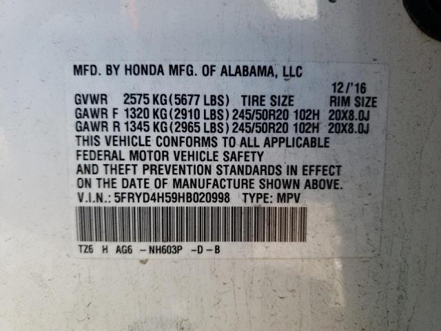 Photo 13 VIN: 5FRYD4H59HB020998 - ACURA MDX TECHNO 