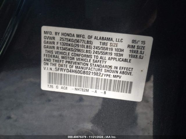 Photo 8 VIN: 5FRYD4H60GB021982 - ACURA MDX 