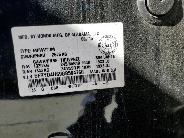 Photo 12 VIN: 5FRYD4H69GB504760 - ACURA MDX 