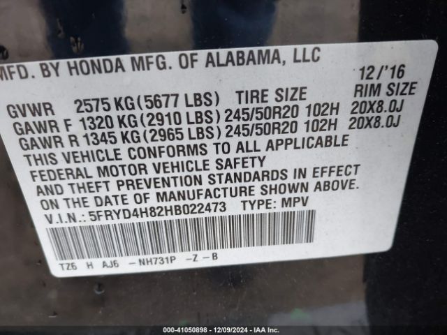 Photo 8 VIN: 5FRYD4H82HB022473 - ACURA MDX 