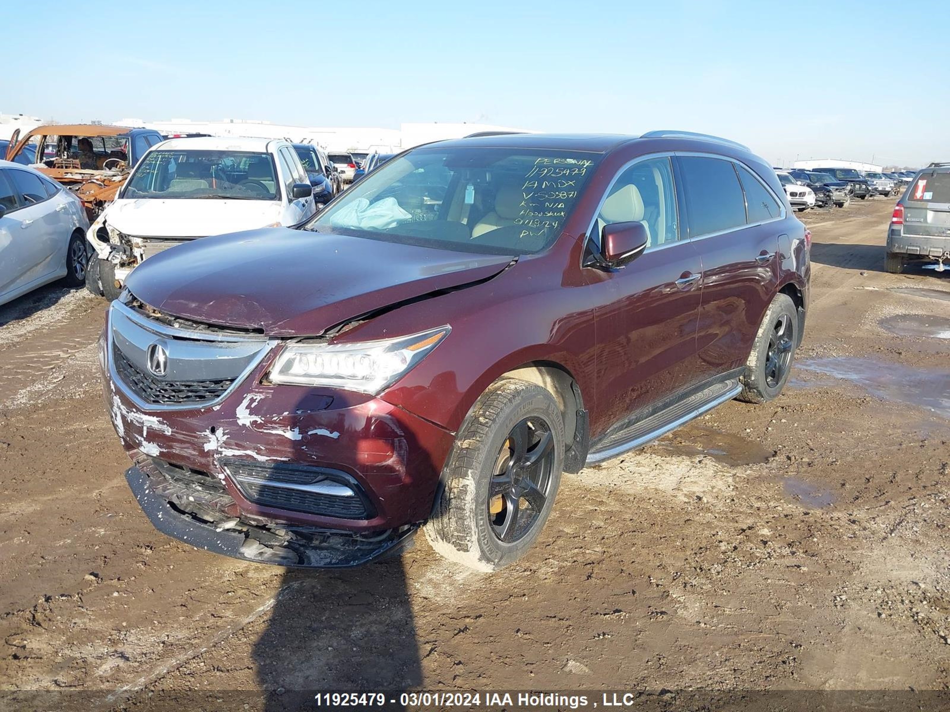 Photo 1 VIN: 5FRYD4H84EB503871 - ACURA MDX 