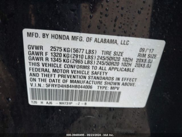 Photo 8 VIN: 5FRYD4H84HB044006 - ACURA MDX 