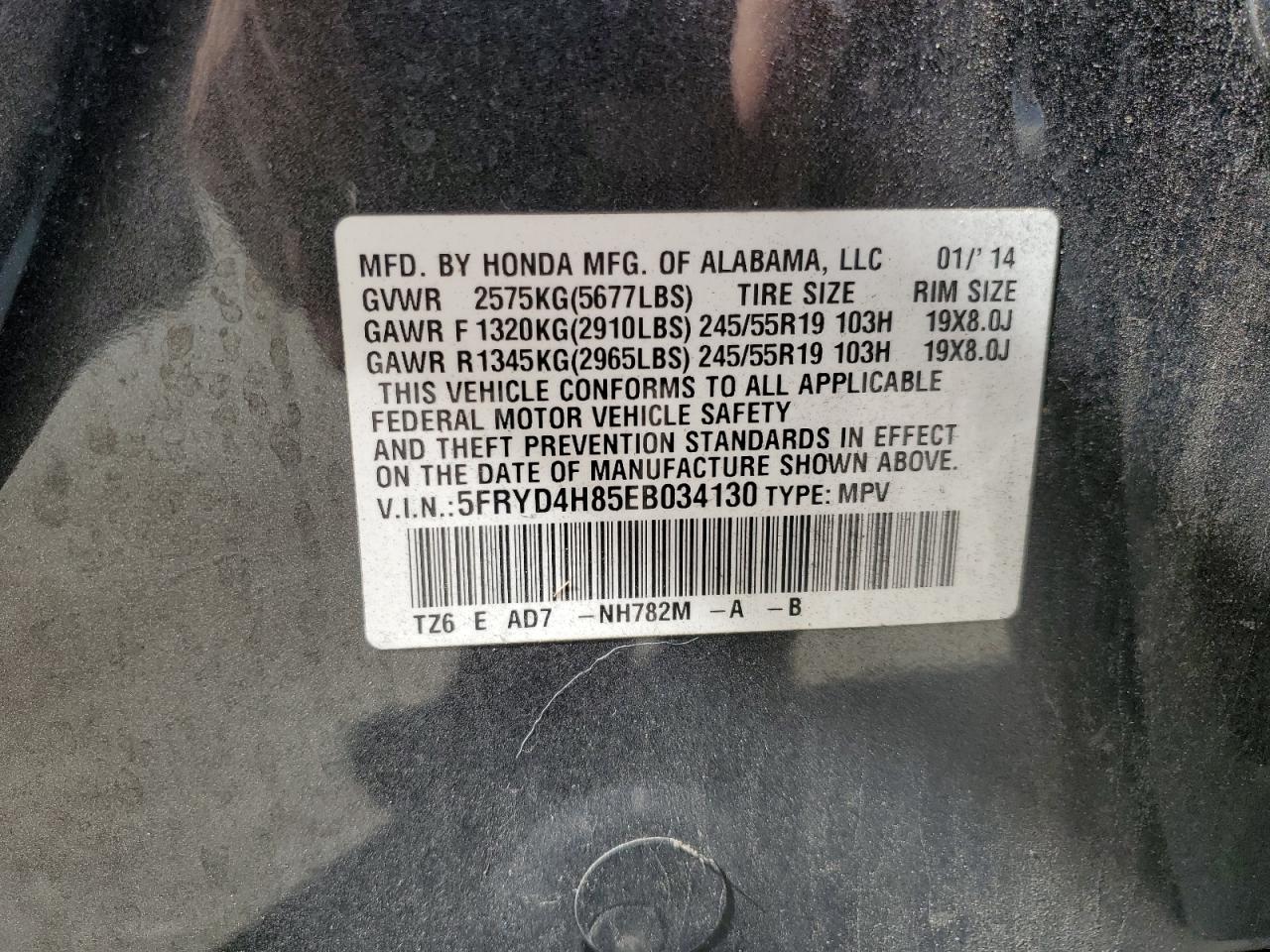 Photo 12 VIN: 5FRYD4H85EB034130 - ACURA MDX 