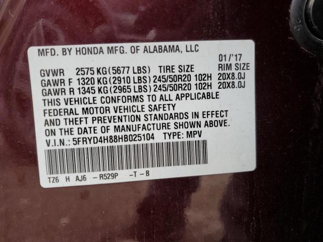 Photo 12 VIN: 5FRYD4H88HB025104 - ACURA MDX 