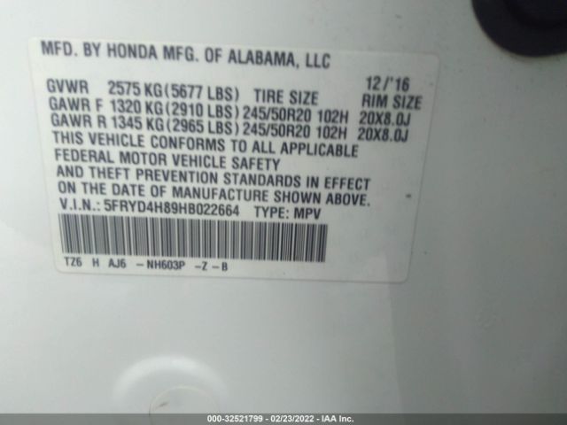 Photo 8 VIN: 5FRYD4H89HB022664 - ACURA MDX 