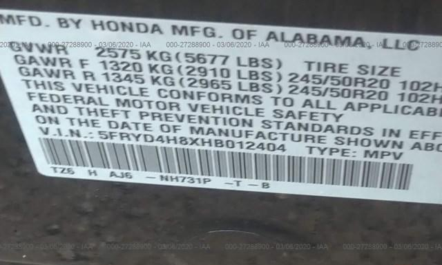 Photo 8 VIN: 5FRYD4H8XHB012404 - ACURA MDX 