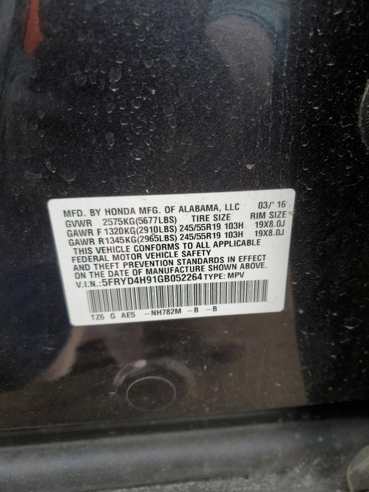 Photo 12 VIN: 5FRYD4H91GB052264 - ACURA MDX 