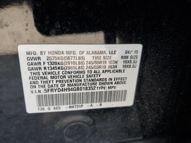 Photo 12 VIN: 5FRYD4H94GB018352 - ACURA MDX ADVANC 