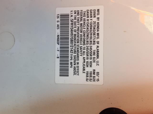 Photo 9 VIN: 5FRYD4H97GB012142 - ACURA MDX ADVANC 