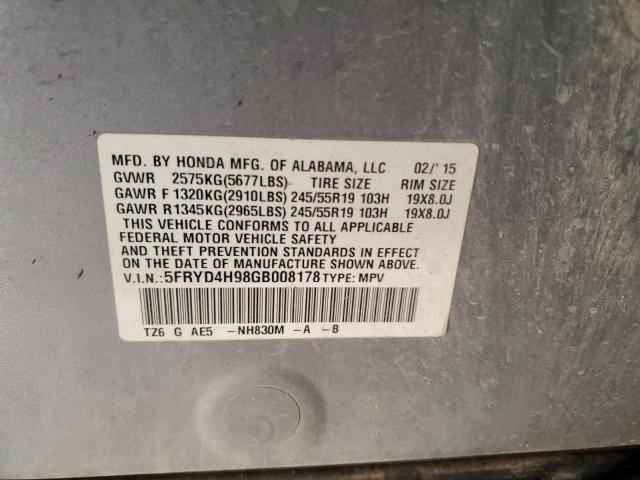 Photo 11 VIN: 5FRYD4H98GB008178 - ACURA MDX 