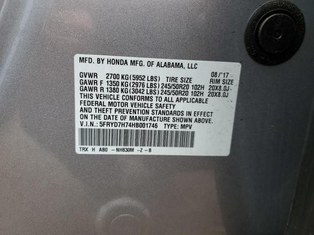 Photo 9 VIN: 5FRYD7H74HB001746 - ACURA MDX 