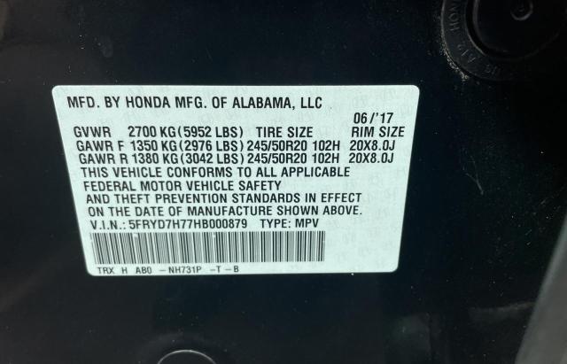 Photo 9 VIN: 5FRYD7H77HB000879 - ACURA MDX SPORT 