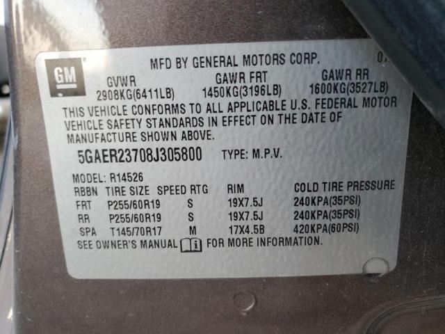 Photo 12 VIN: 5GAER23708J305800 - BUICK ENCLAVE CX 