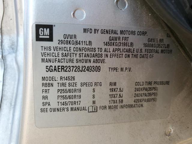 Photo 12 VIN: 5GAER23728J249309 - BUICK ENCLAVE CX 