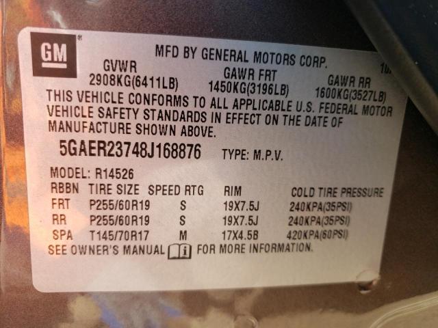 Photo 12 VIN: 5GAER23748J168876 - BUICK ENCLAVE 