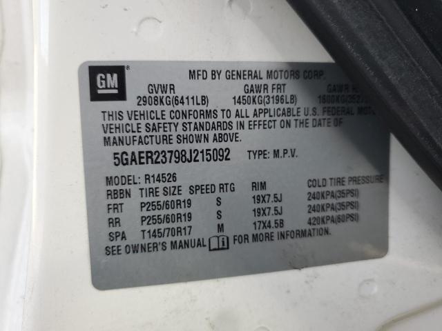 Photo 12 VIN: 5GAER23798J215092 - BUICK ENCLAVE 